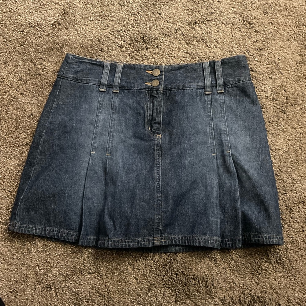 Vintage Y2K NY & Company Jean Skirt Skort 6
